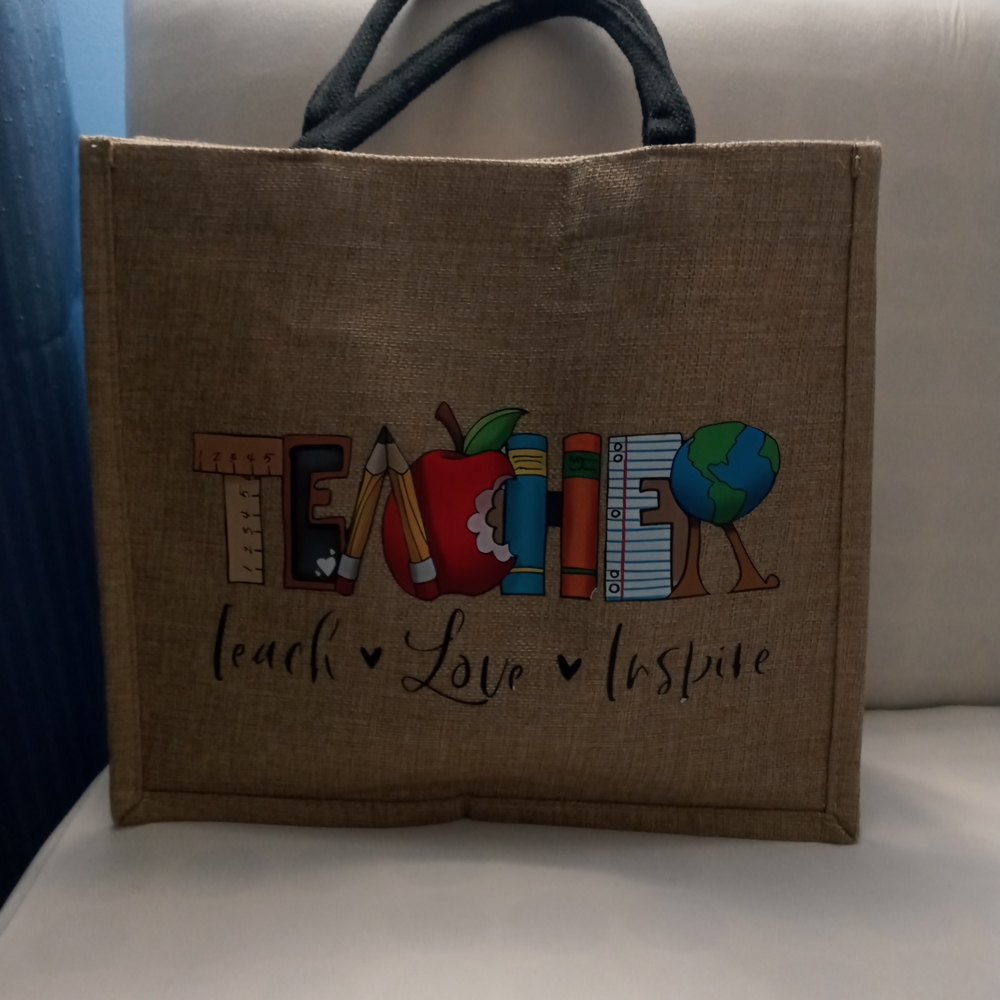 Teacher Themed Tote Bag